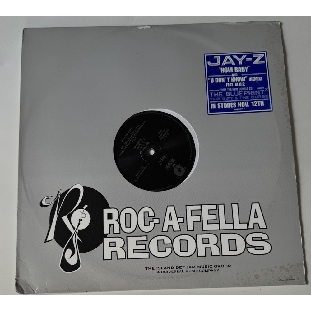 Jay-Z Vinyl Record Hovi Baby & U Don't Know The Blueprint Roca Fella Records